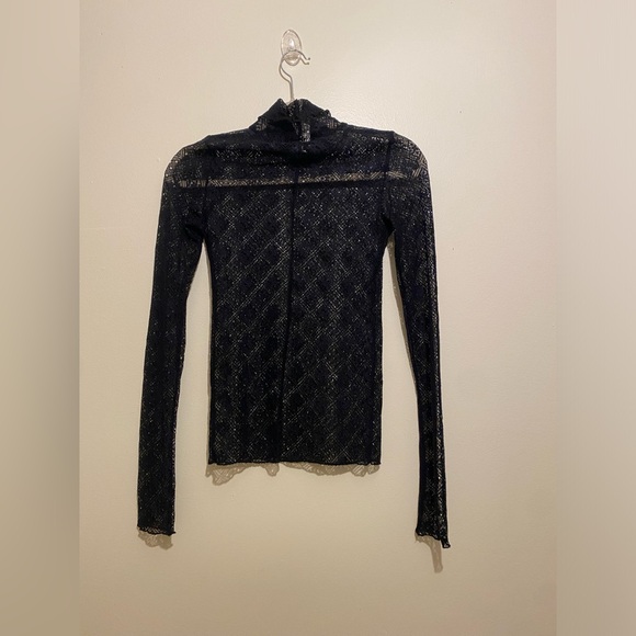 Free People Intimately Black Lace Turtleneck. Size Xs - Picture 2 of 7